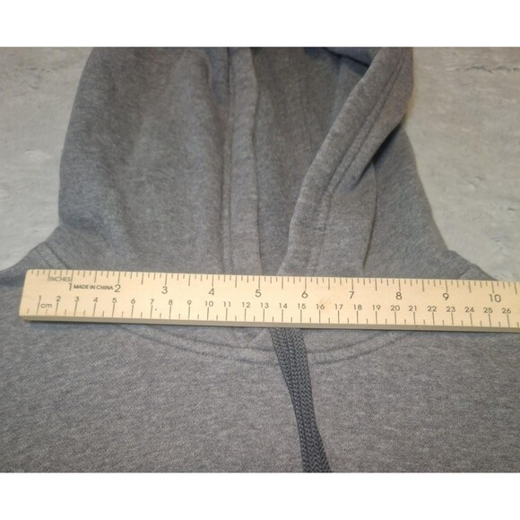 Nike Hoodie Mens Medium Grey Club Fleece Long Sleeve Sportswear Gray 804346-071 - Picture 9 of 11